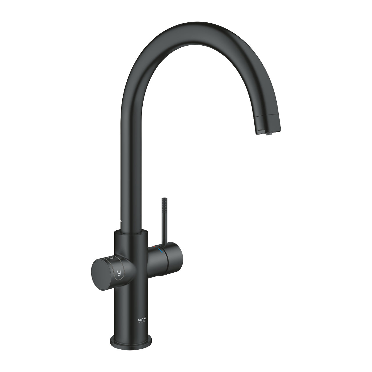 GROHE Einhebelmischer Blue Home Con. C-Auslauf EU – Messing, 180 W, Schwarz