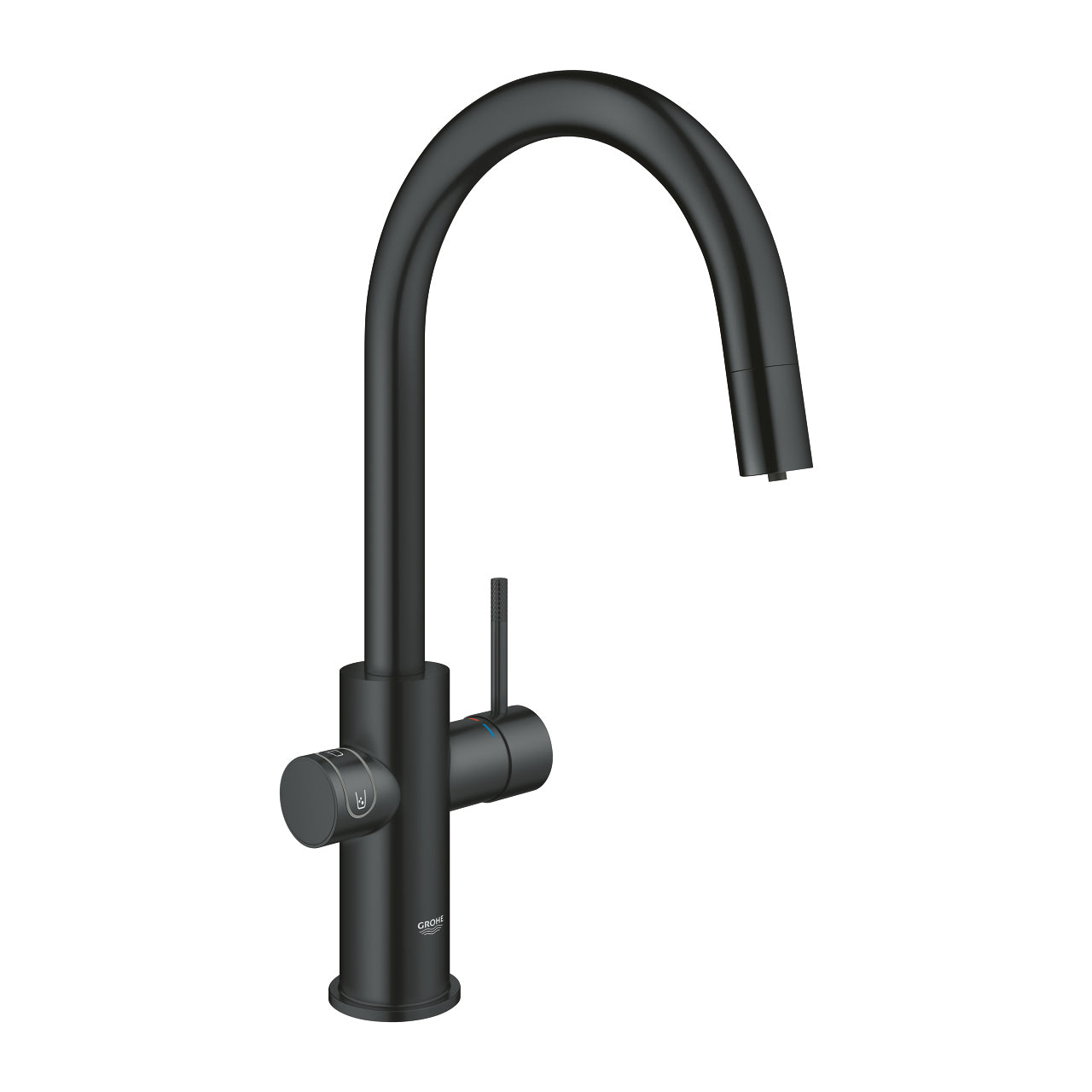 GROHE Wasserbar Blue Home – Messing, 180 W, Schwarz, 360° schwenkbar, Wasserfilter