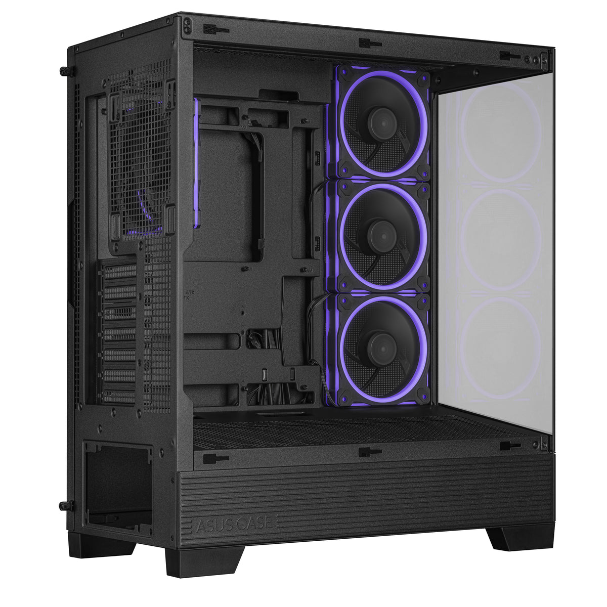 ASUS A31 PLUS TG – PC-Gehäuse (Mid-Tower) – Schwarz, ARGB, Seitenfenster, 3×120 mm + 1×120 mm, 238×511×435 mm
