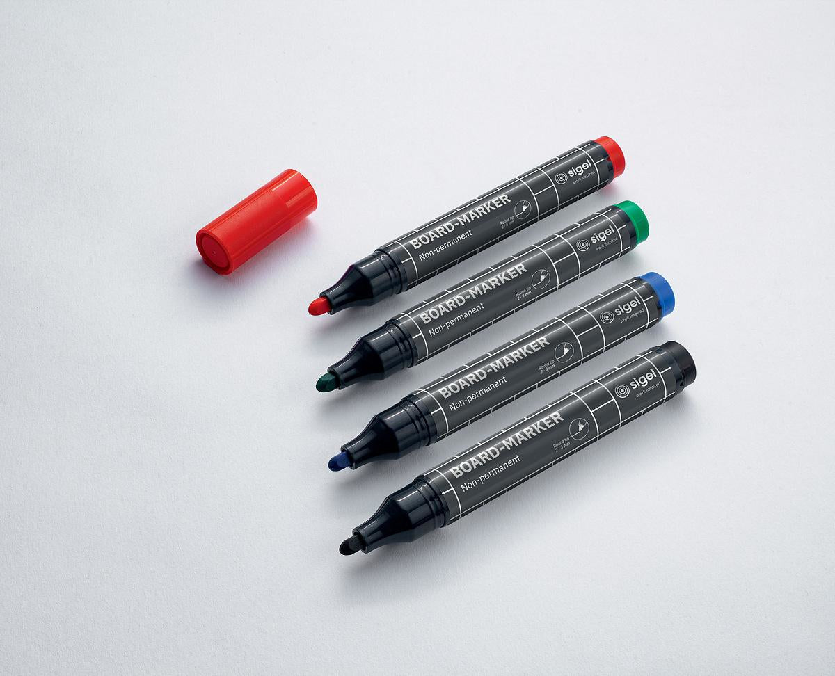 Sigel Non-Permanent-Marker BA010 – sortiert – 4er-Set