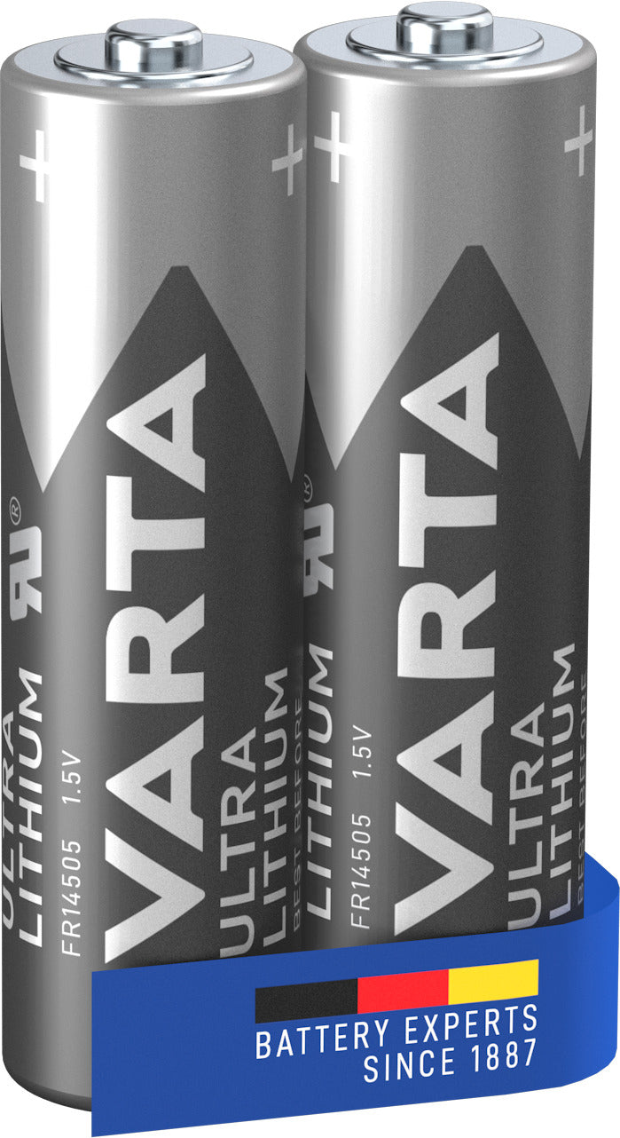 Varta AA Batterien, Lithium-Mangandioxid, 1,5 V – 2 Stk.