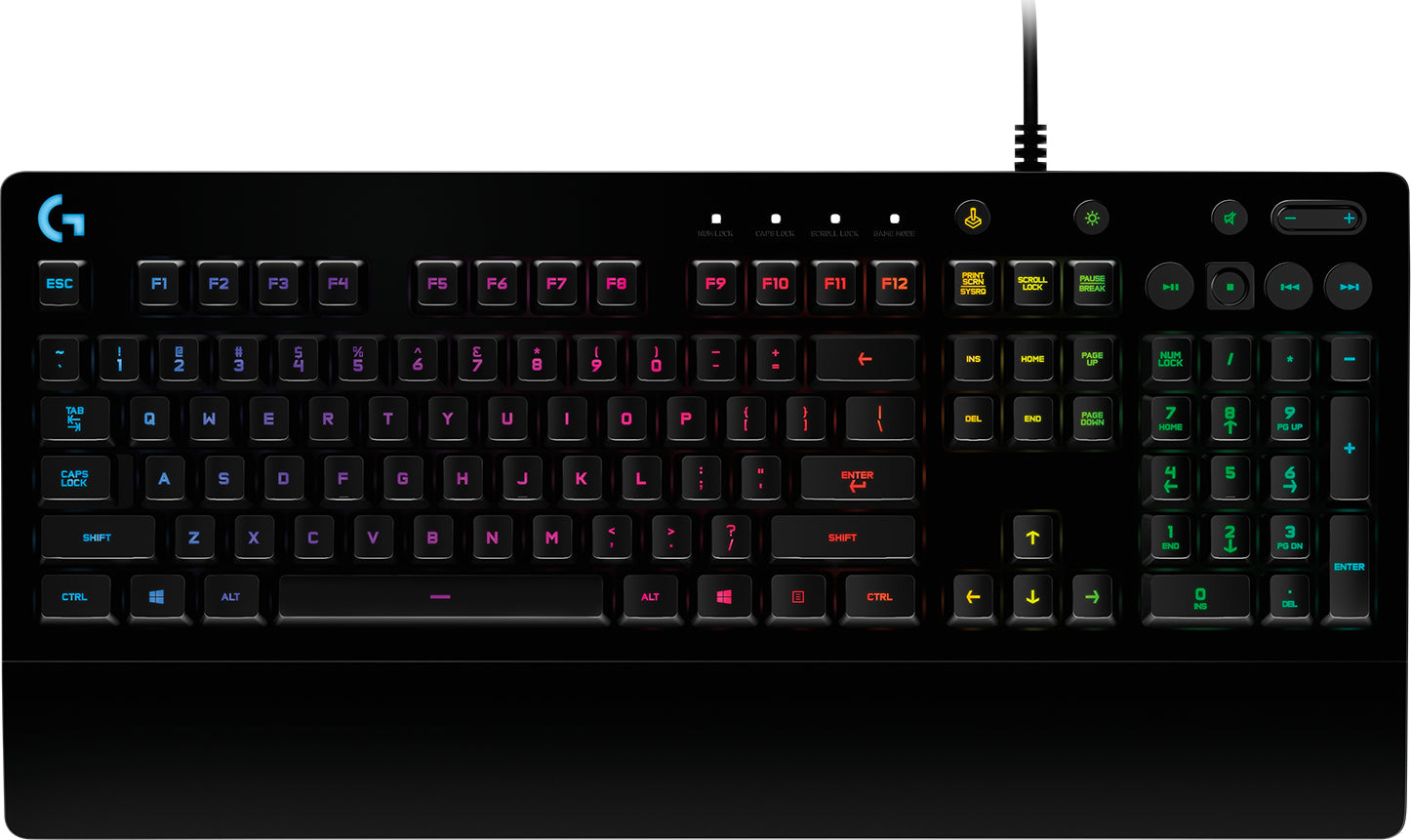 Logitech G G213 Prodigy – Gaming-Tastatur – mechanisch, kabelgebunden – USB – RGB – mit Handgelenkauflage