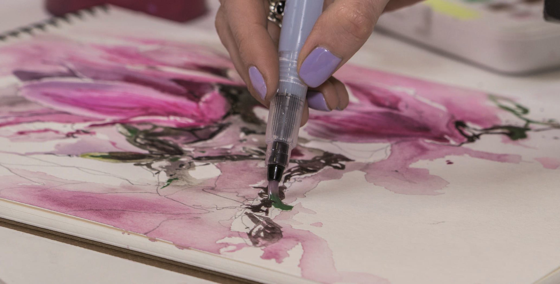 Sakura Koi Aquarellfarbe – Mehrfarbig – 12 Farben, Palette, mit Pinsel – für Papier