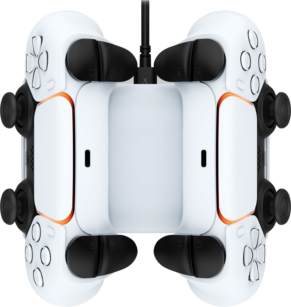HyperX ChargePlay Duo Ladestation 10 W – inkl. USB-Kabel – für PlayStation 5 – schwarz/weiss