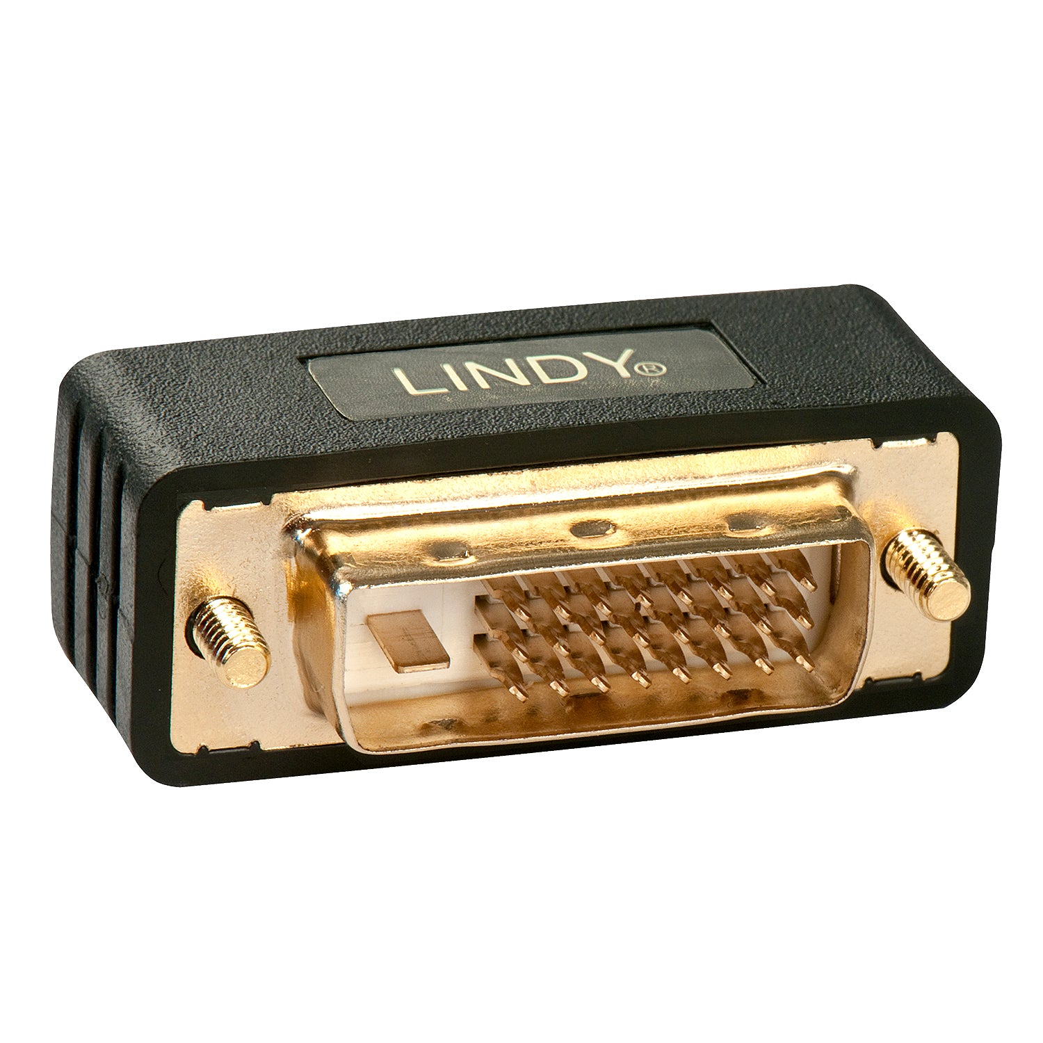 Lindy 41098 Adapter DVI-I (Stecker) zu DVI-D (Buchse) – vergoldete Kontakte, Schwarz
