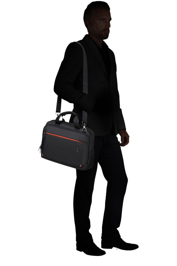 Samsonite Network 4 Notebook-Tasche – für Notebooks bis 14,1", 11 l, Aufsteckfunktion, schwarz