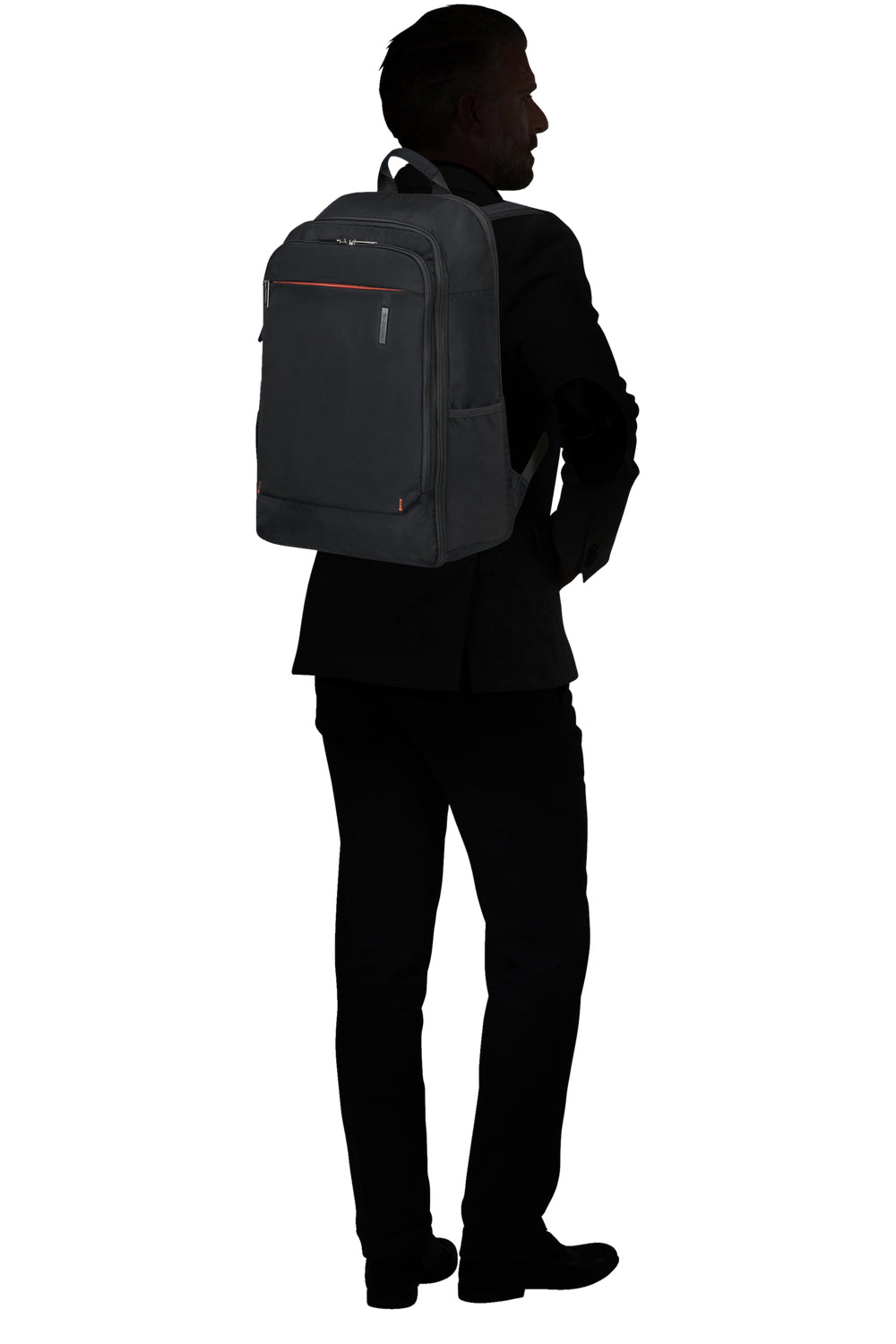 Samsonite Network 4 Notebook-Rucksack – 25 l, Aufsteckfunktion, Recyceltes PET (rPET), Schwarz