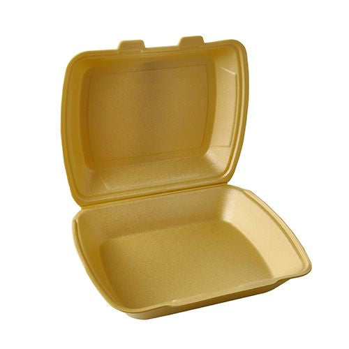 Papstar Take-away-Box, PS – 243 × 208 × 75 mm, gold – 100 Stk.