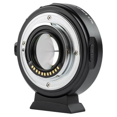 Viltrox EF-M2 II Adapter (Canon EF → M4/3) – 67 mm, 0,71×, 20 mm – für Olympus, Panasonic – Schwarz/Silber