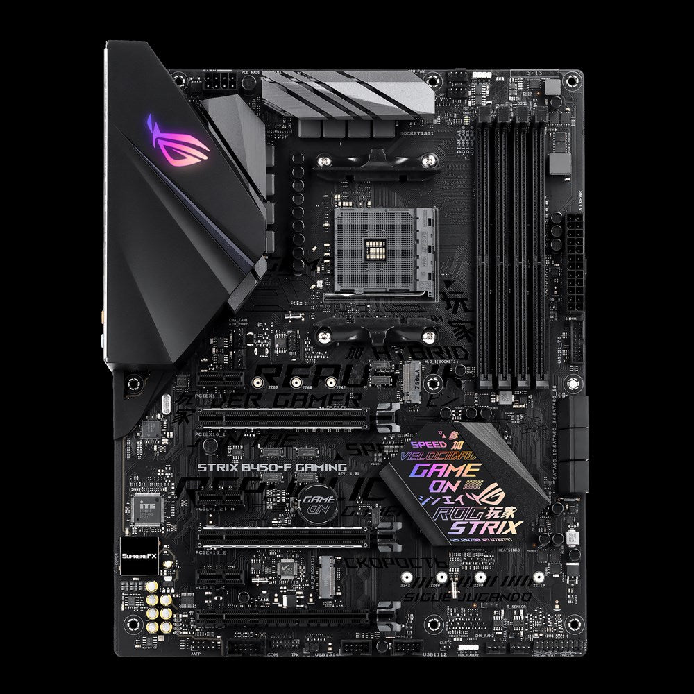 ASUS ROG STRIX B450-F GAMING – Mainboard – AM4, AMD B450, ATX, DDR4, 64 GB, 2×DIMM