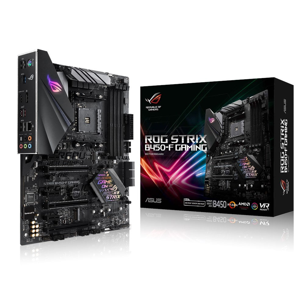 ASUS ROG STRIX B450-F GAMING – Mainboard – AM4, AMD B450, ATX, DDR4, 64 GB, 2×DIMM