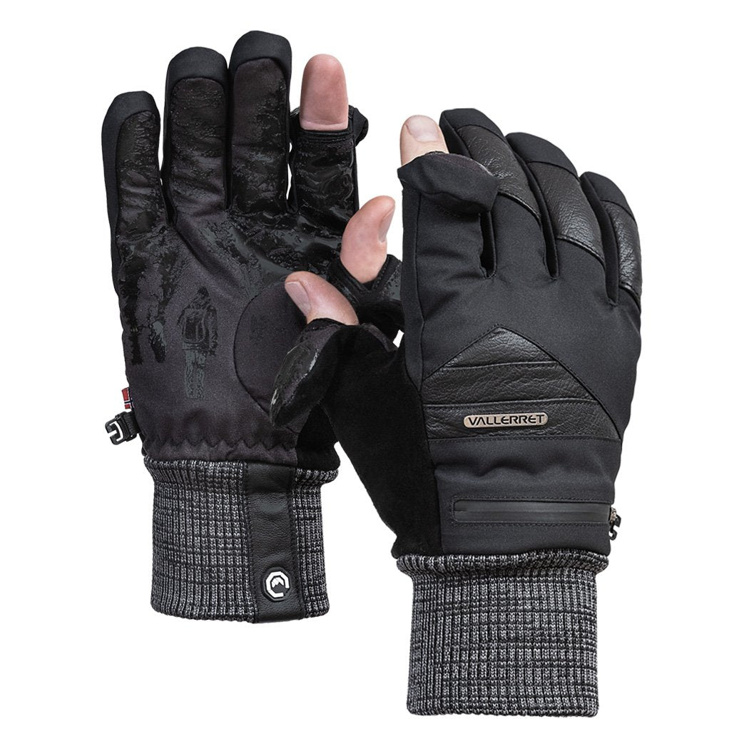 Vallerret Photography Gloves Vallerret Markhof V3 Handschuhe – Grösse M, Touchscreen, Echtes Leder, Wollfutter, Kartenfach – Schwarz