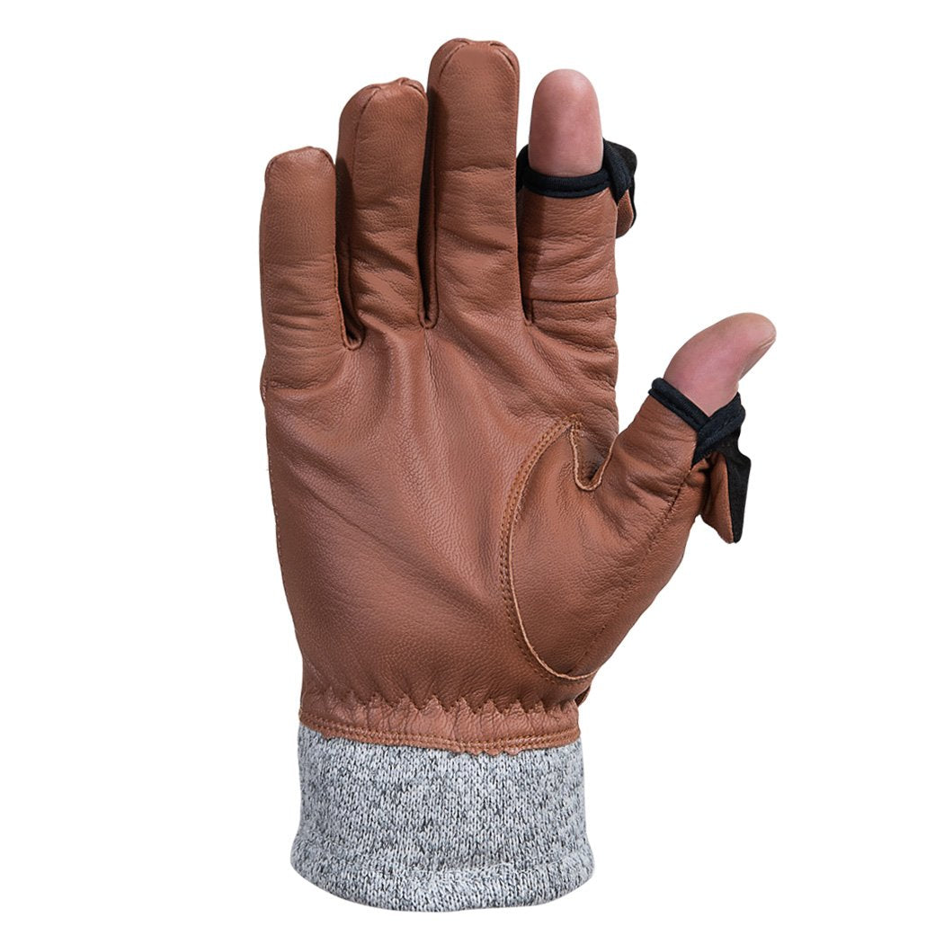 Vallerret Photography Gloves Vallerret Urbex Handschuhe – Leder, wollgefüttert, Touch-kompatibel, magnetische Fingerspitzen – Braun