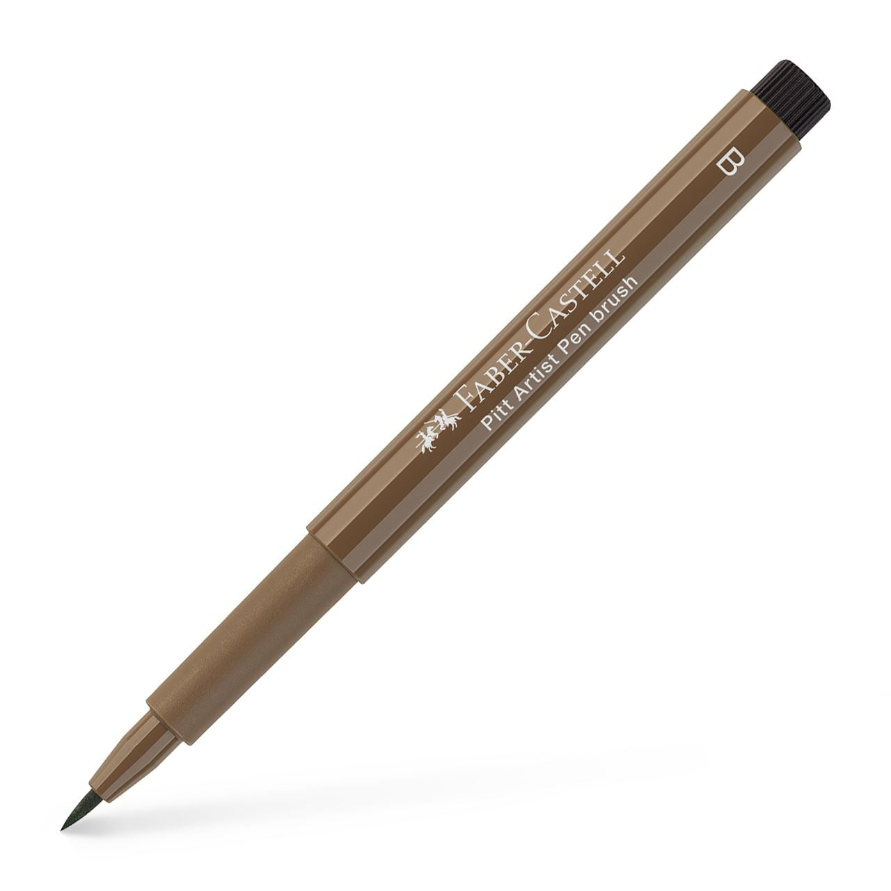 Faber-Castell Pitt Artist Pen Pinselstift – Pinselspitze, 2,5 mm, pigmentierte, wasserfeste Tinte, Nougat