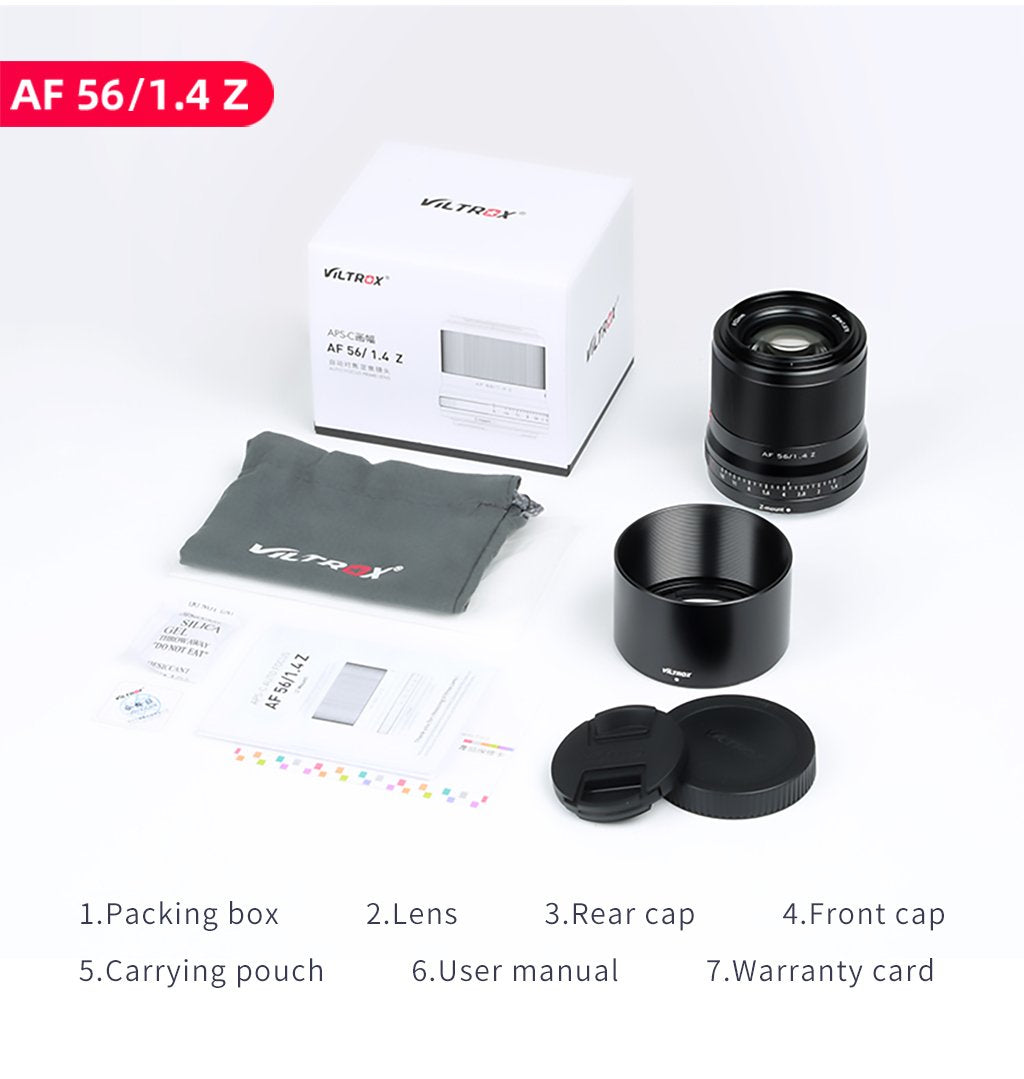 Viltrox AF 56mm f/1.4 Objektiv – 56 mm f/1.4, Filter 52 mm, Naheinstellgrenze 0,6 m – für Nikon Z