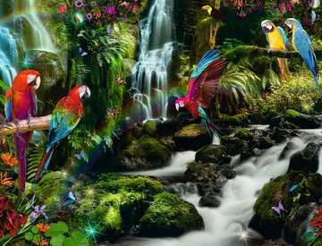Ravensburger Puzzle Bunte Papageien im Dschungel – 2000 Teile – 98 × 75 cm – ab 14 J.