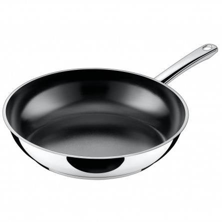 Silit Fonduepfanne Talis – Ø 28 cm, Edelstahl, Teflon, für Induktion, Gas, Glaskeramik, Schwarz