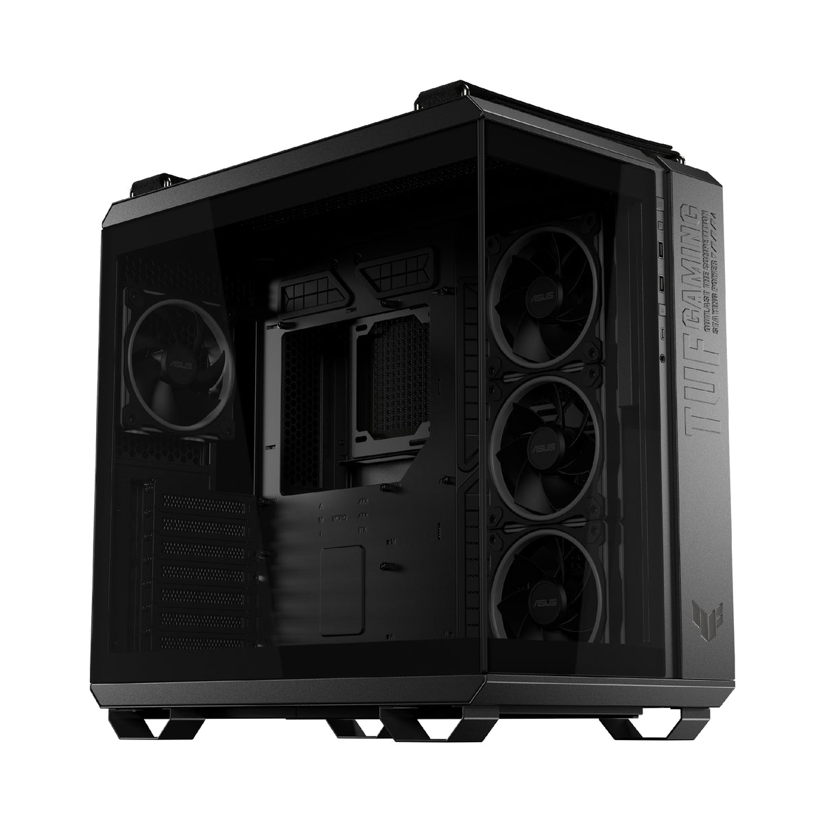 ASUS TUF Gaming GT502 Horizon TG – PC-Gehäuse – ATX/mATX/Mini-ITX, 4×3,5", 4×2,5", Seitenfenster, Schwarz