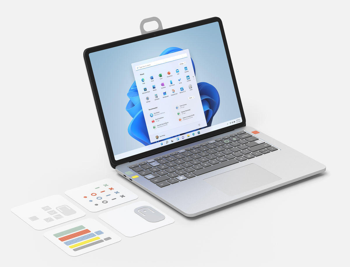 Microsoft Surface Adaptive Kit Aufkleber – 33 Stück – für Microsoft Surface – Mehrfarbig