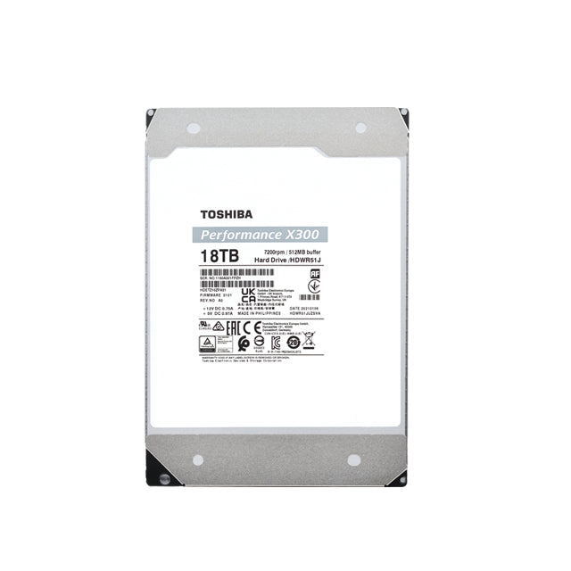Toshiba X300 – 18 TB 3,5" HDD, SATA III, 7'200 U/min, 512 MB Puffer