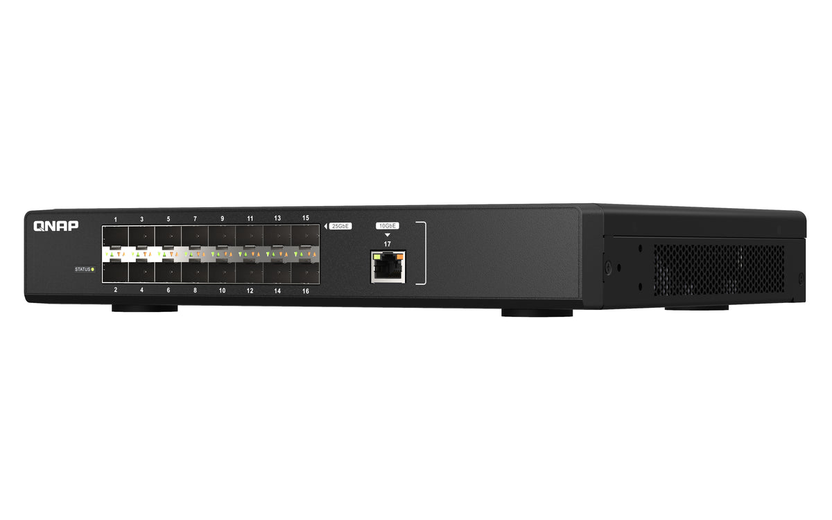 QNAP QSW-M5216-1T – Managed Switch – 1×10G RJ45, 16×25G SFP28, L2, 19" Rack