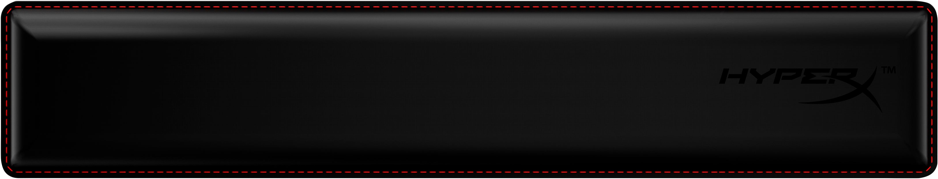 HyperX HX-WR – Handgelenkauflage für Tastatur – Gummi – Schwarz – 457 × 88 mm – rutschfest