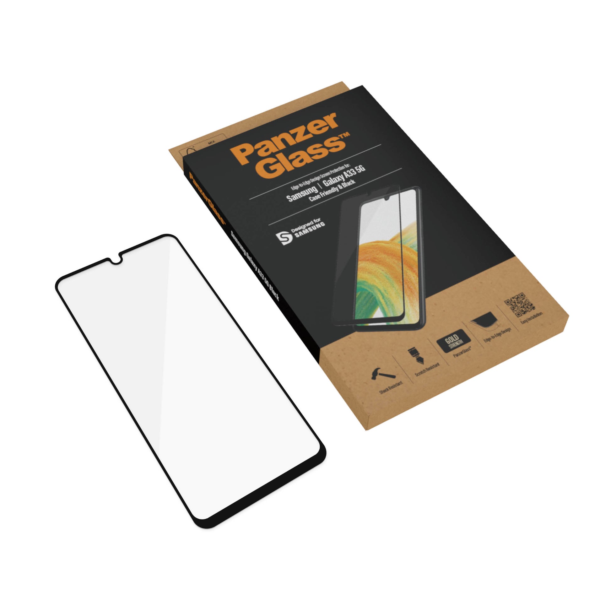 PanzerGlass Displayschutzglas – für Samsung Galaxy A33 5G – Hartglas, Transparent