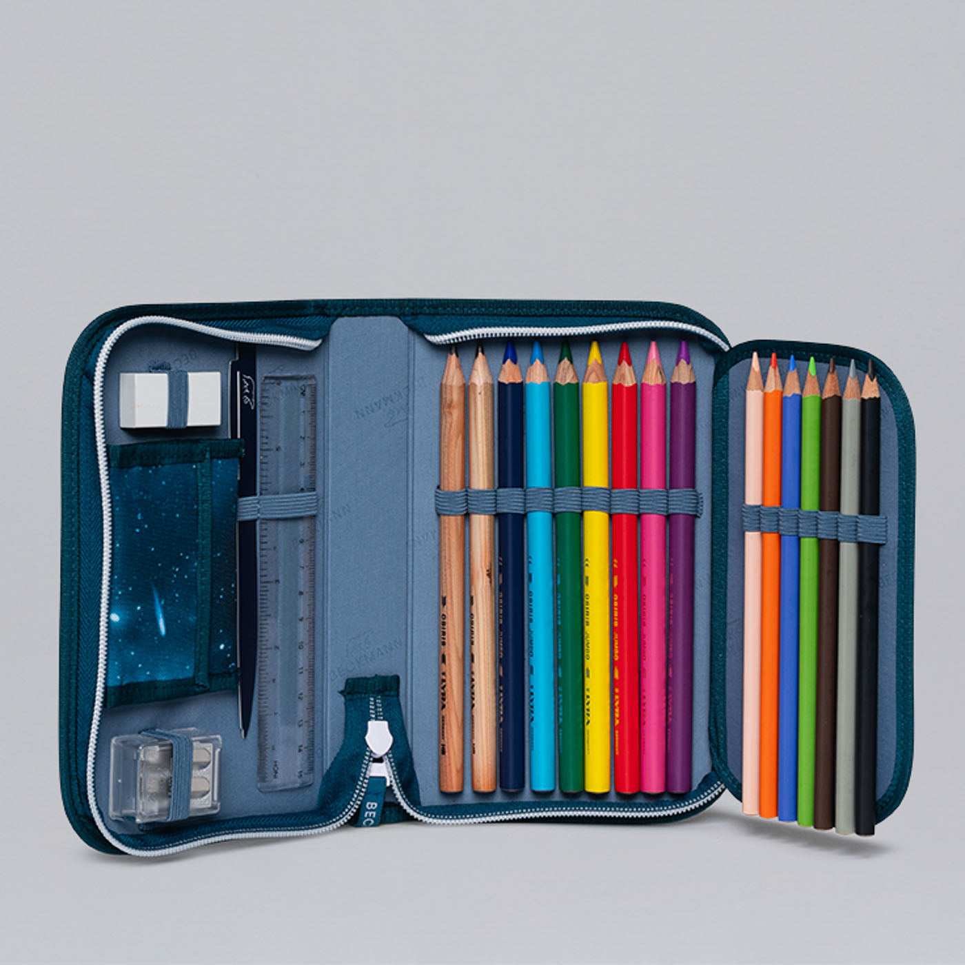 Beckmann Classic 1st Schuletui Doppel, gefüllt – Ninja Master – Kunststoff – 20,5 × 13,3 × 3,8 cm
