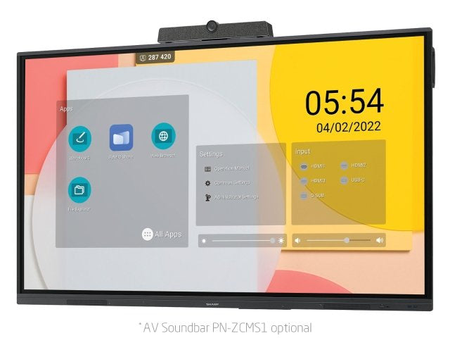 Sharp PN-L862B – 86", 3840 × 2160 (4K), IPS, LAN