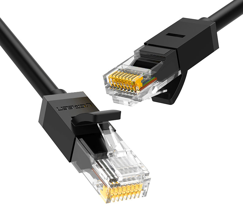 Ugreen 20161 Patchkabel – Cat6 U/UTP, 3 m, Schwarz, RJ‑45