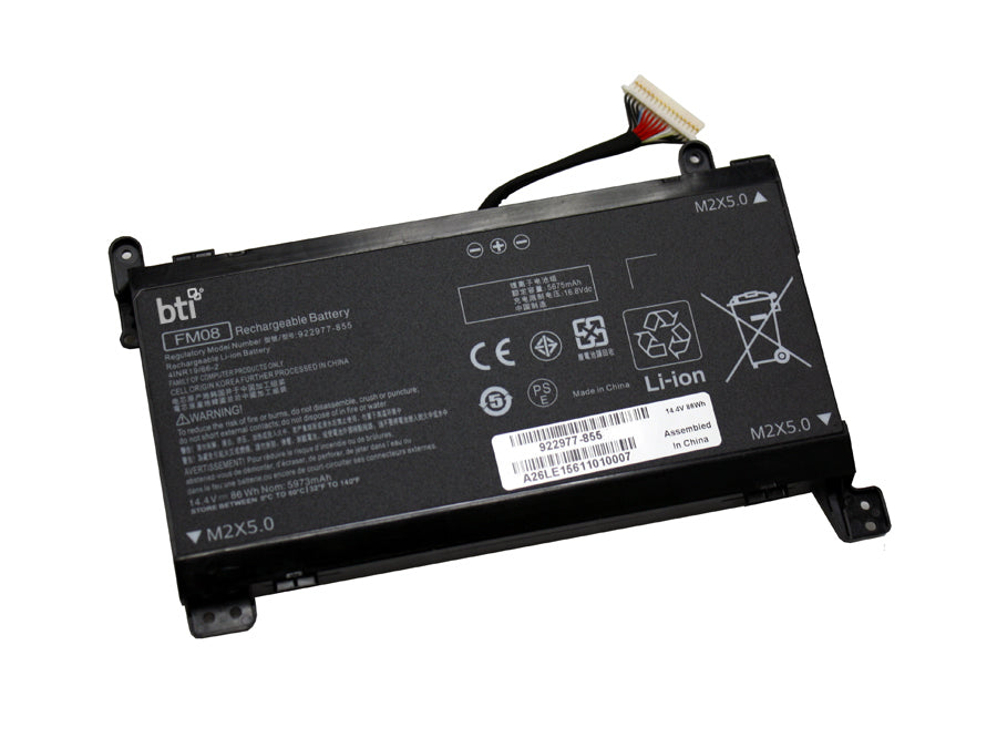 BTI Notebook-Akku – für HP Omen 17 – 86 Wh, 14,4 V (8 Zellen) – Schwarz