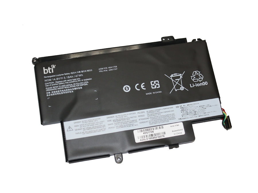 BTI Notebook-Akku – für Lenovo – 47 Wh, 14,8 V (8 Zellen) – Schwarz