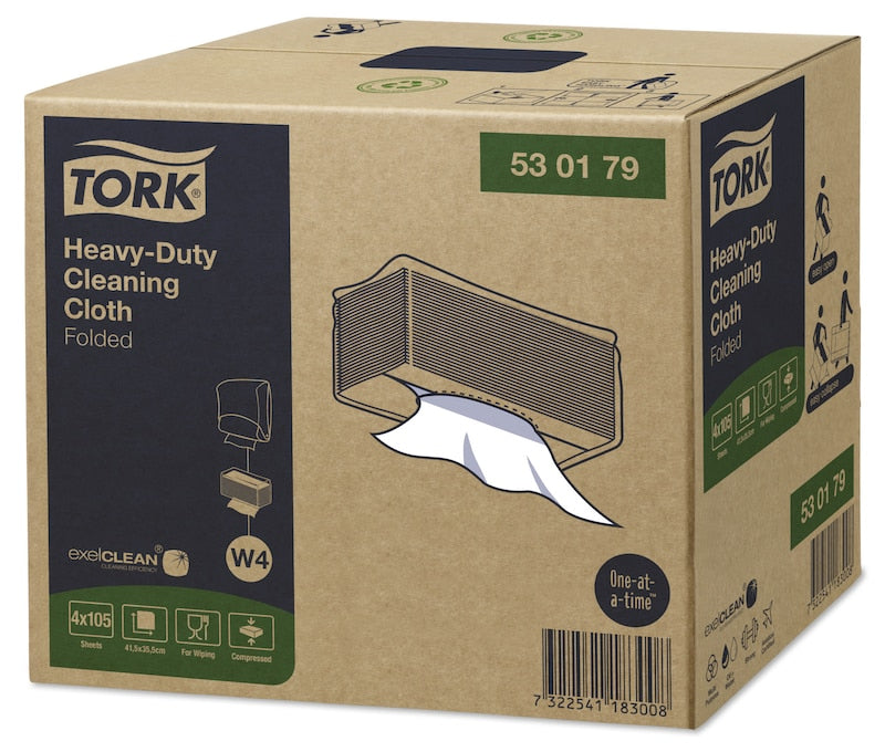 Tork Reinigungstücher Extra-Stark W4 – 1-lagig – 35,5 × 41,5 cm – Weiss – 420 Stk.