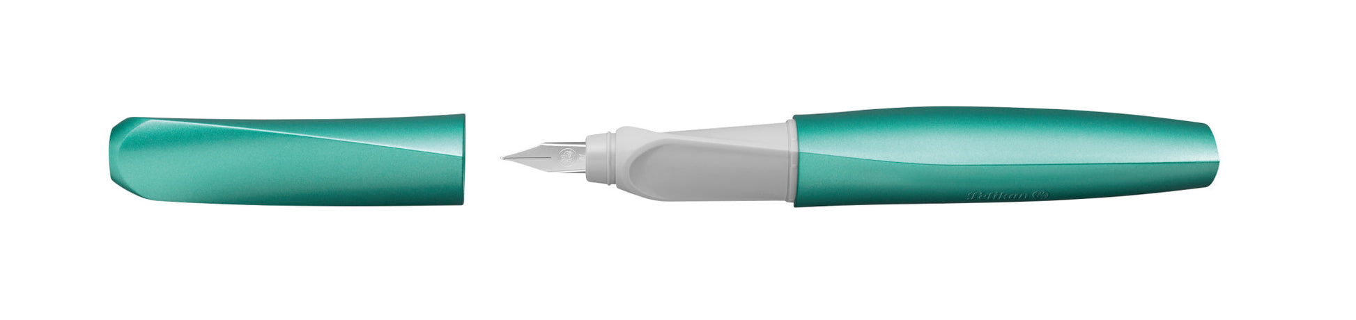 Pelikan Twist Cold Alaska – Federspitze M – für Rechts- & Linkshänder – Dunkelgrün, Blau – Patronen