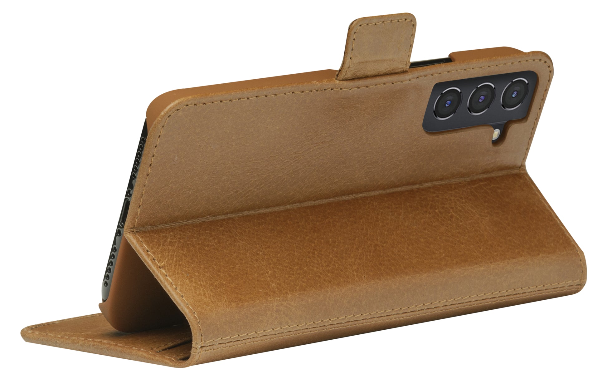 dbramante1928 Copenhagen Slim Folio – für Samsung Galaxy S22+, mit Ständer, Beige, kratzresistent