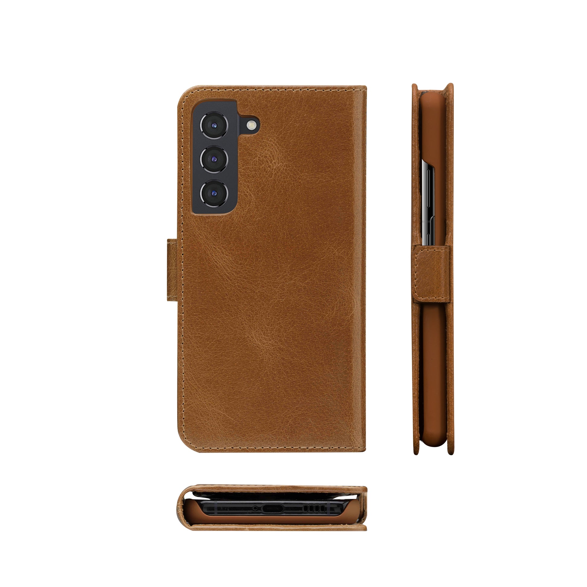 dbramante1928 Lynge Folio – für Samsung Galaxy S22+, Beige, kratzresistent