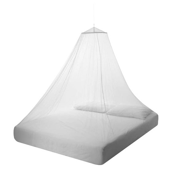 Care Plus Pyramiden-Moskitonetz Bell DURALLIN – leicht – für 2 Personen – 225 × 270 cm – weiss
