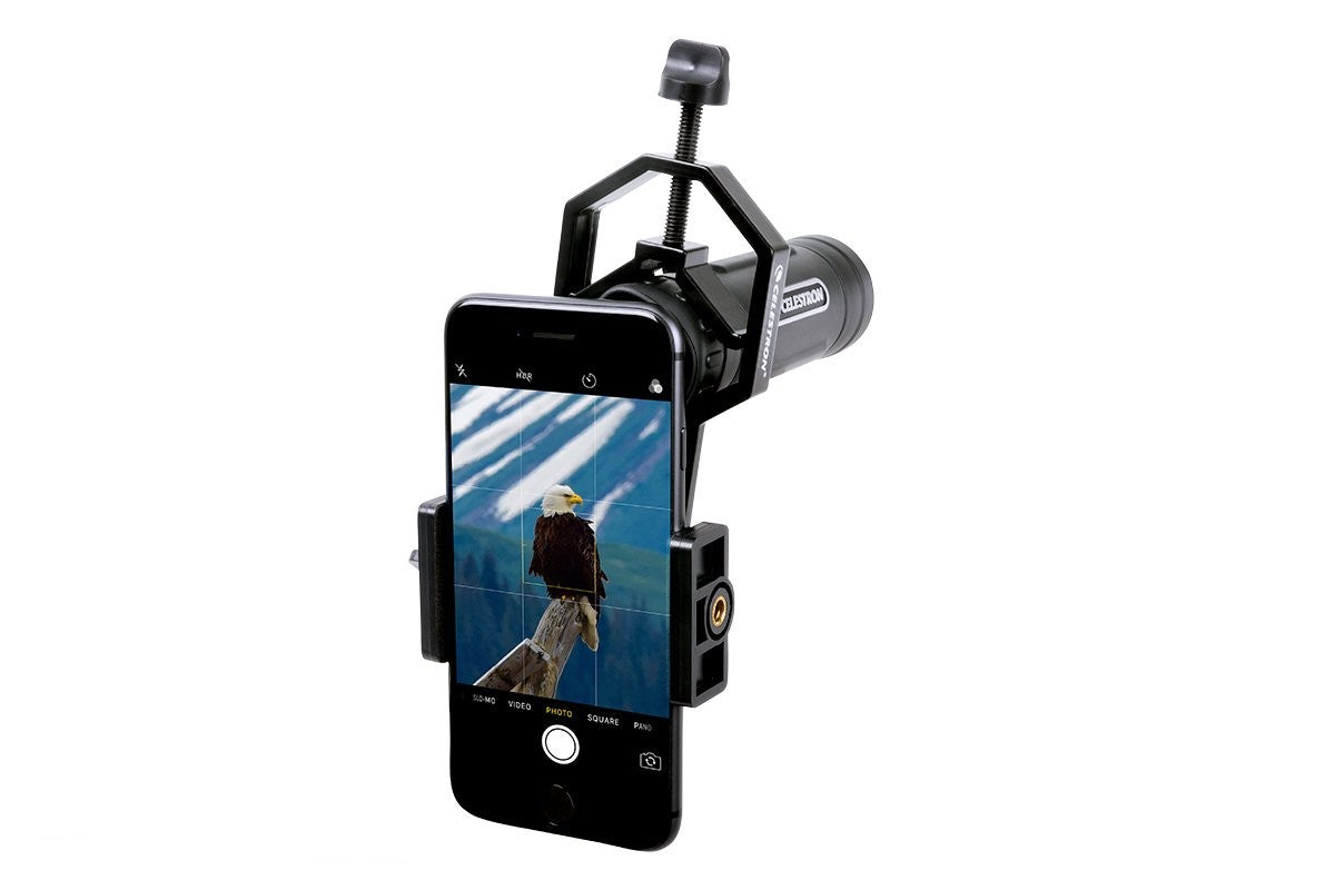 Celestron Basic Smartphone Adapter – Metall, Schraubbefestigung – Schwarz