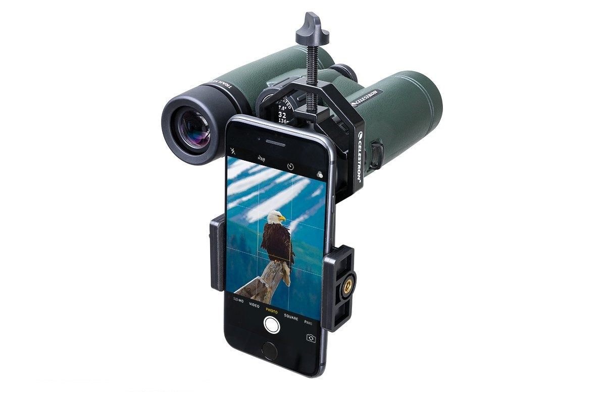 Celestron Basic Smartphone Adapter – Metall, Schraubbefestigung – Schwarz