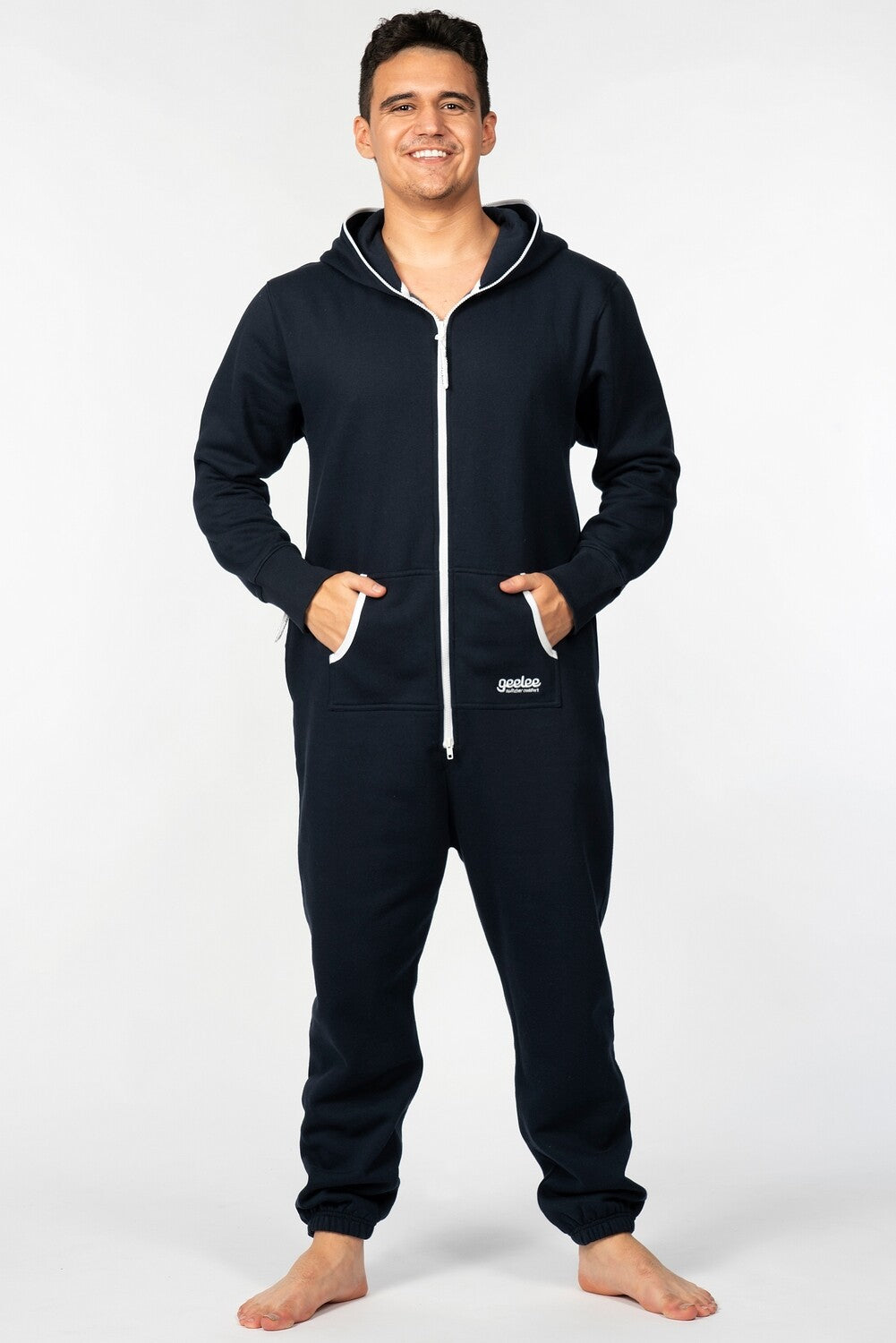 Switcher Jumpsuit Original Geelee – S – Dunkelblau, Baumwolle/Polyester, 35% Recycelt, 1 Stück