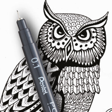 Pentel Fineliner – 14er-Set 0,1 mm – schwarz