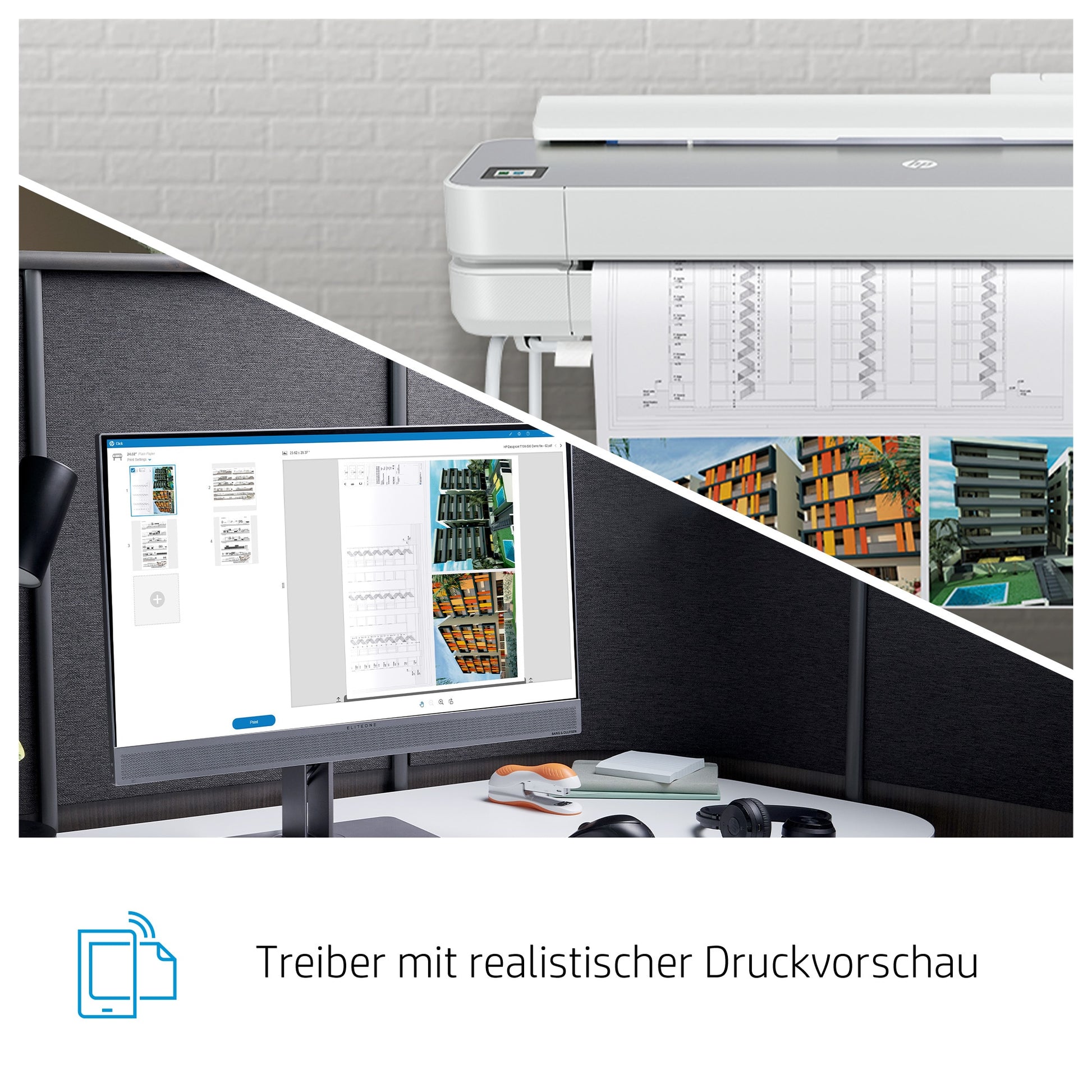 HP DesignJet Studio Steel – Grossformatdrucker 36", Farbe, LAN/WLAN/USB, 2400 × 1200 dpi