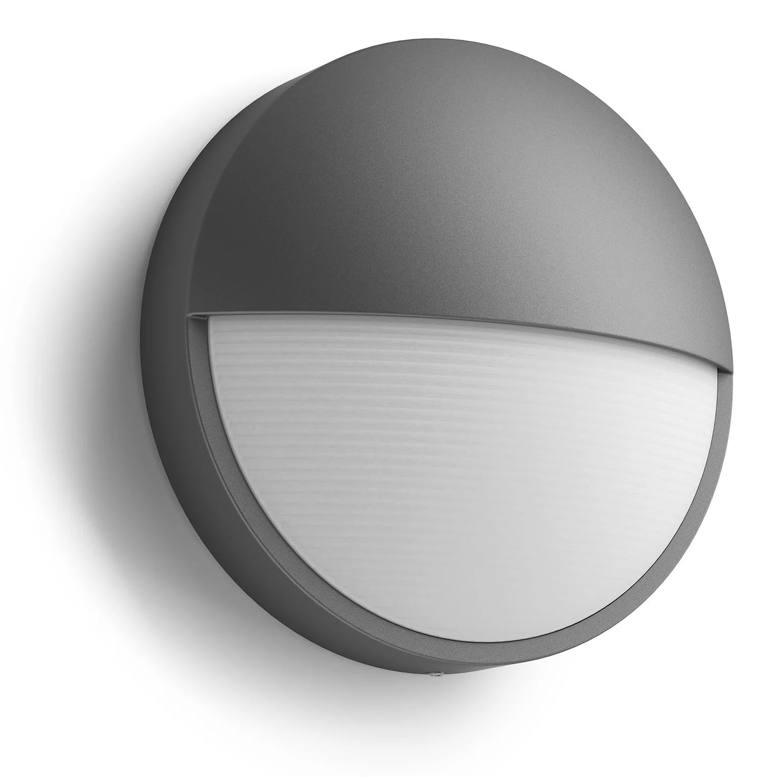 Philips by Signify Philips Aussenwandleuchte – 10×11 cm, 600 lm, 6 W, Warmweiss, 2700 K, IP44, Netzbetrieb, Anthrazit, Kunststoff