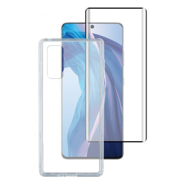 4smarts 360° Starter Protection Set S22U Backcover – für Samsung Galaxy S22 Ultra, Transparent, Displayschutz