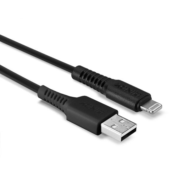 Lindy USB-auf-Lightning-Kabel, 1 m, Schwarz
