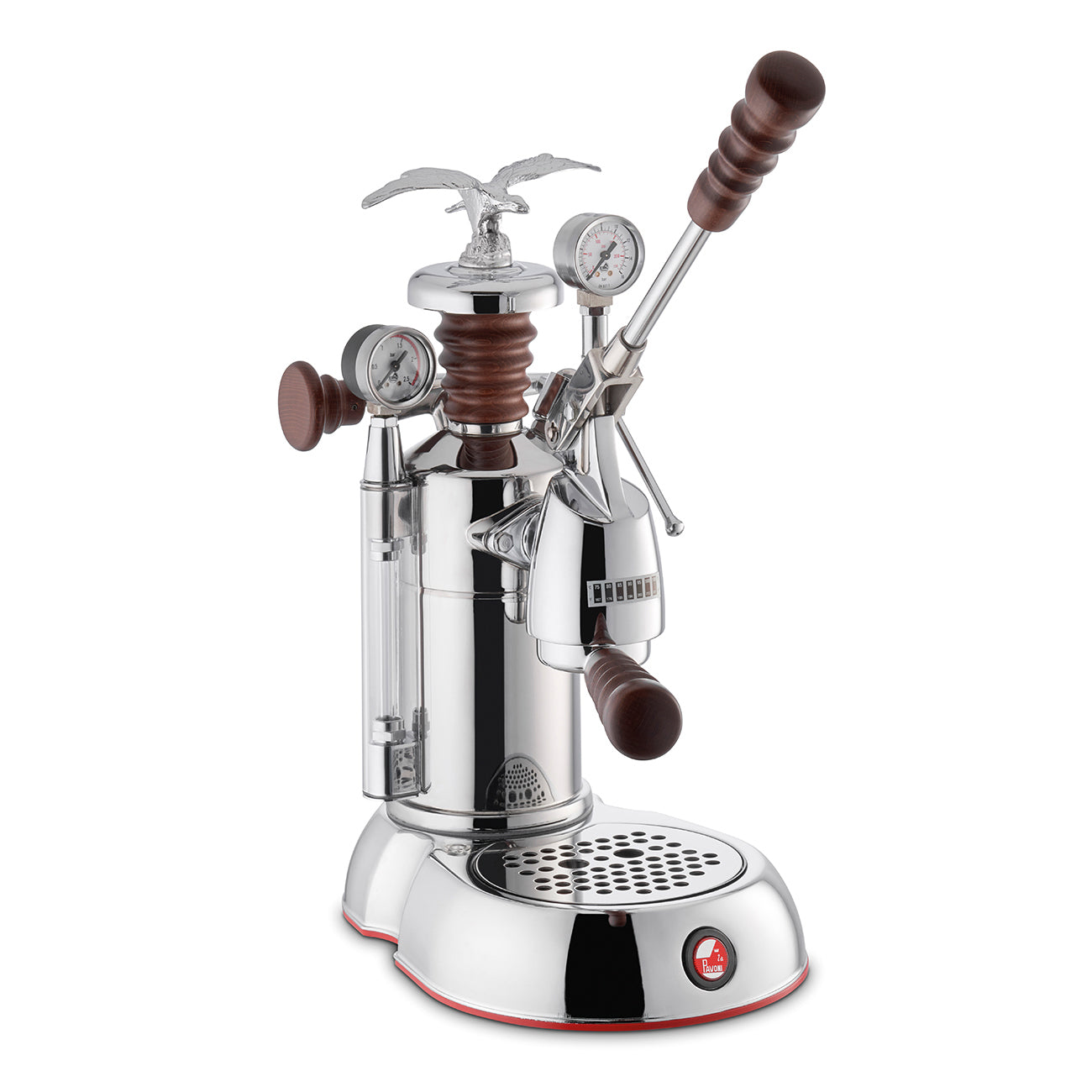 La Pavoni LPLESA01EU Espressomaschine (Siebträger) – 1,6 l, Milchschaumdüse, Chrom, 20,0 × 41,0 × 29,0 cm