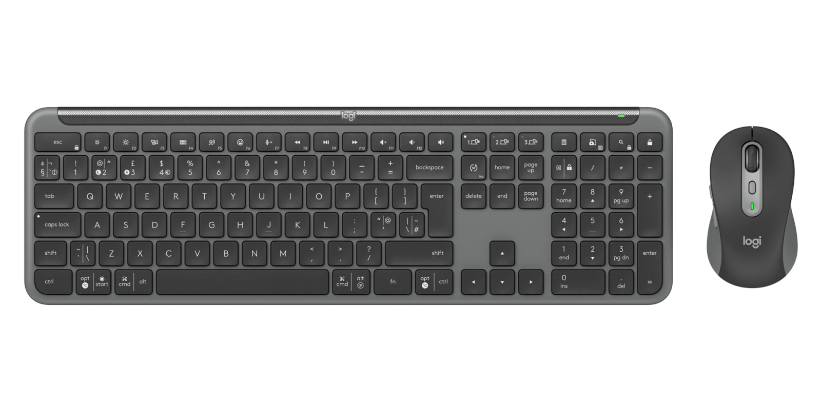 Logitech SGN Slim Combo MK950 Business – Tastatur, UK-Layout (EN), Grau