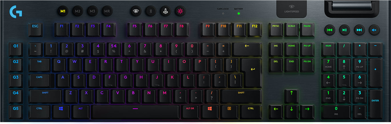 Logitech G G915 LIGHTSPEED – Tastatur-Maus-Set – Mechanisch – Bluetooth & 2,4 GHz – RGB – QWERTY (IT)