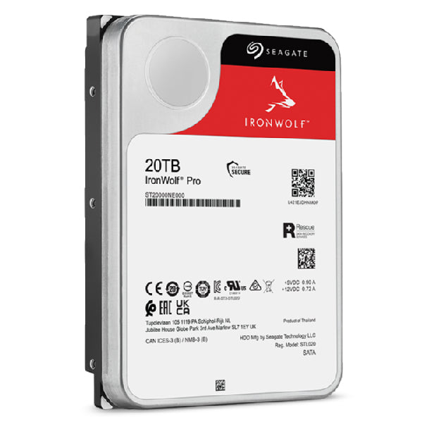Seagate IronWolf Pro ST20000NT001 – 3,5" HDD, SATA 6 Gbit/s, für NAS