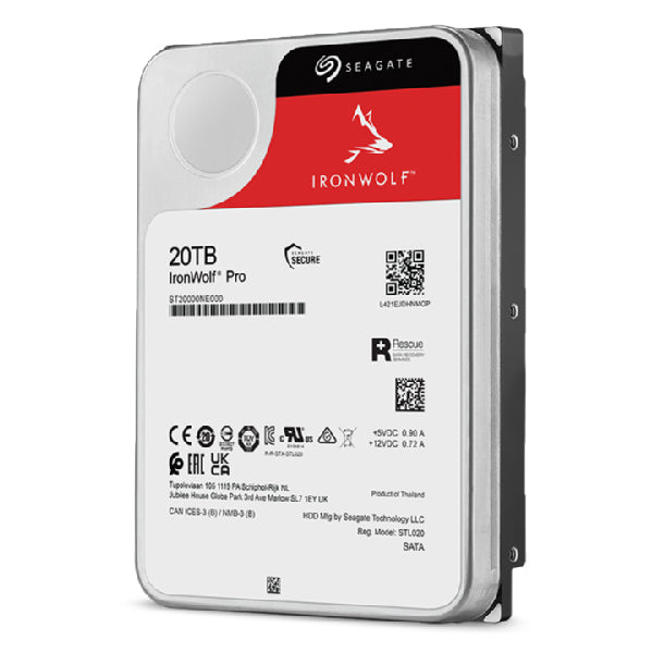 Seagate IronWolf Pro ST20000NT001 – 3,5" HDD, SATA 6 Gbit/s, für NAS